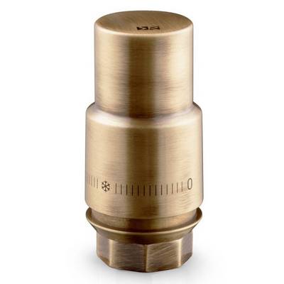 Головка термостатическая (термоголовка) M30х1,5 жидкостная Бронза Royal Thermo Design Pro RTO 07.0013 — фото