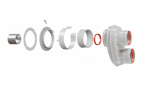 Адаптер дымохода разделительный моноблочный универсальный Ø80 Royal Thermo RTF04.030 — фото