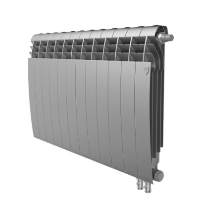 Радиаторы Royal Thermo BiLiner 500 Silver Satin VR80 биметаллические, серебристые нижнее правое подключение