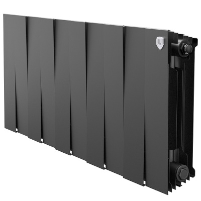 Радиаторы Royal Thermo PianoForte 300 Noir Sable биметаллические, чёрные боковое подключение — фото