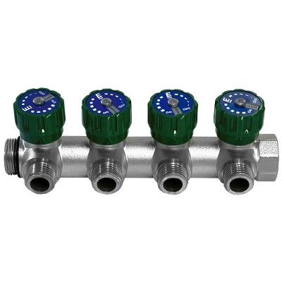 Коллектор Elsen 3/4"х1/2" под прокладку на 4 вых.