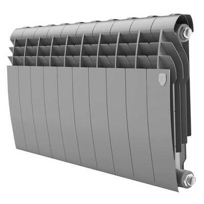 Радиаторы Royal Thermo BiLiner 350 Silver Satin биметаллические, серебристые боковое подключение
