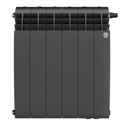Радиаторы Royal Thermo BiLiner 500 Noir Sable VDR биметаллические, чёрные нижнее правое подключение — фото