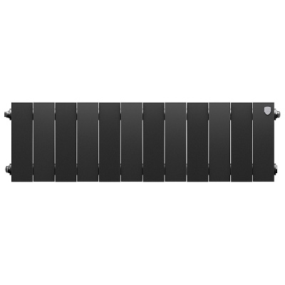 Радиатор отопления Royal Thermo PianoForte 200 Noir Sable (Чёрный) 10 секций биметаллический боковое подключение НС-1346001 — фото