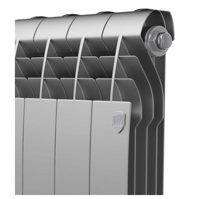 Радиаторы Royal Thermo BiLiner 500 Silver Satin биметаллический, серебристый боковое подключение — фото