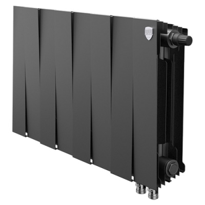 Радиаторы Royal Thermo PianoForte 300 Noir Sable VDR биметаллические, чёрные нижнее правое подключение