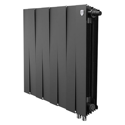Радиаторы Royal Thermo PianoForte 500 Noir Sable VDR биметаллические, чёрные нижнее правое подключение