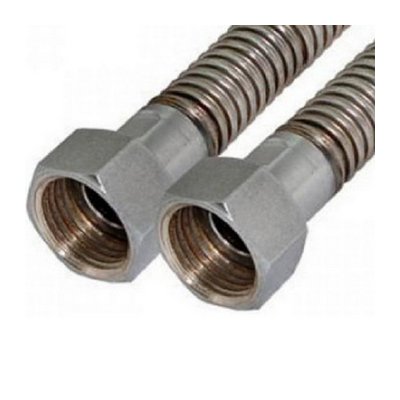 Подводка сильфонная для газа 1/2" гайка-гайка L=1,5-3 м сталь нержавеющая Турбо-Тех — фото