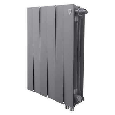 Радиаторы Royal Thermo PianoForte 500 Silver Satin VDR биметаллические, серебристые нижнее правое подключение