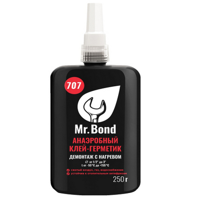 Фум жидкий КРАСНЫЙ 250 г №707 демонтаж с нагревом Pipal QS Mr.Bond MB4070700250 — фото