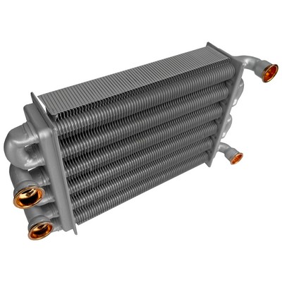 Теплообменник битермический Valmex для котлов 24 кВт Ariston Egis 24 FF с 2008 года (65106300), MHE02 — фото