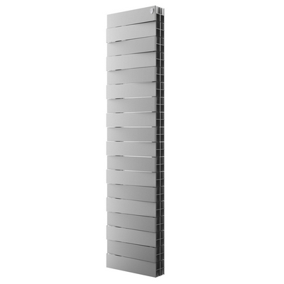 Радиаторы Royal Thermo PianoForte Tower 300 Silver Satin биметаллические, серебристые боковое подключение — фото
