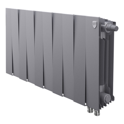 Радиаторы Royal Thermo PianoForte 300 Silver Satin VDR биметаллические, серебристые нижнее правое подключение — фото