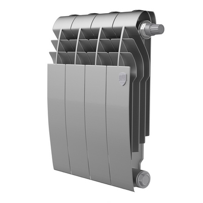 Радиатор Royal Thermo BiLiner 350 Silver Satin VDR 4 секции — фото
