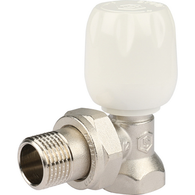 Кран для радиатора ручной УГЛОВОЙ 1/2" Stout с неподъёмным шпинделем SVRS-1152-000015 — фото