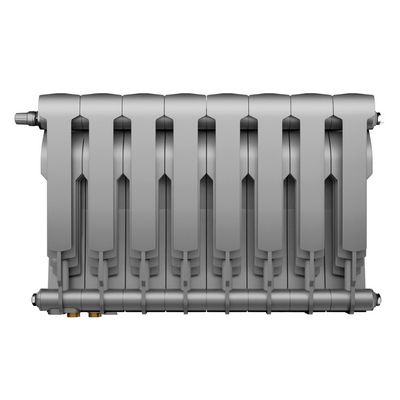 Радиаторы Royal Thermo BiLiner 350 Silver Satin VDR биметаллический, серебристый нижнее правое подключение — фото