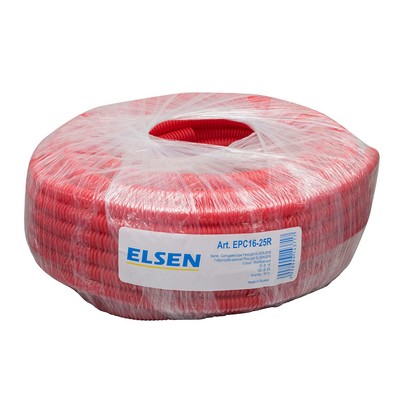 Кожух для трубы Ø 32 Elsen FlexLight бухта 30 м красный (цена за 1м) — фото