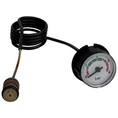 Манометр с трубкой 0-4 бар Ø27 мм, L=500 мм для котлов Bosch WBN6000, Buderus U072 (87186457920, 87160112040, 87161164280, 87186865130, 87387036010, 87182243440), CWM04