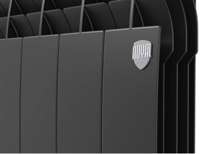 Радиаторы Royal Thermo BiLiner 500 Noir Sable VR биметаллические, чёрные нижнее правое подключение — фото