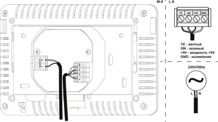 Проводная выносная панель со встроенным интернет-модулем Tech (Тех) M-9R (чёрная) — фото