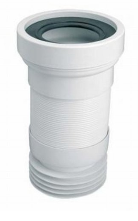 Гофра для унитаза Ø110 L=330-850 мм с гофрированным окончанием McAlpine WC-F33R — фото