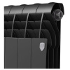 Радиаторы Royal Thermo BiLiner 500 Noir Sable биметаллические, чёрные боковое подключение — фото