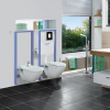 Инсталляция для унитаза Grohe Rapid SL 38772001 3 в 1 с квадратной кнопкой Skate Cosmopolitan Хром — фото